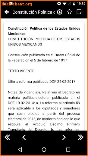 CPEUM 2019 - Constitucion Politica de México screenshot