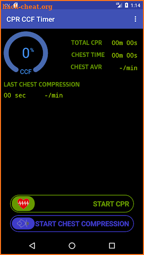 CPR Chest Compression Fraction Timer screenshot