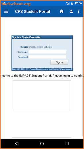 CPS Student Portal screenshot