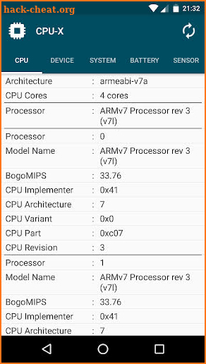 CPU-X screenshot