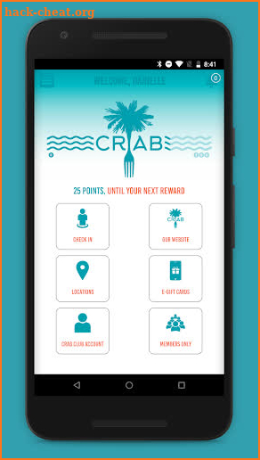 CRAB Club Rewards screenshot