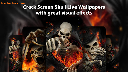 Crack Screen Skull Live Wallpapers Themes screenshot