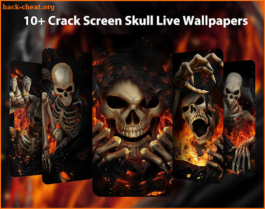 Crack Screen Skull Live Wallpapers Themes screenshot