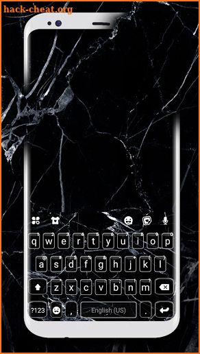 Cracked 3D Glass Keyboard Background screenshot