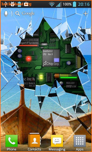 Cracked Screen Gyro 3D Parallax Wallpaper HD screenshot