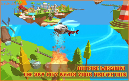 Craft Helicopter Blocky City Sky Rescue screenshot