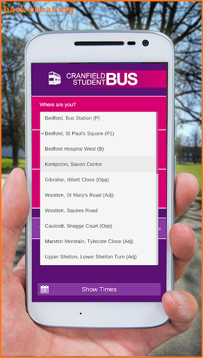 Cranfield Student Bus screenshot