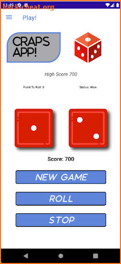 Craps App screenshot