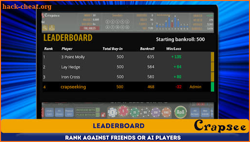 CRAPSEE - THE CRAPS GAME APP screenshot