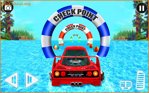 Crazy Car Water Surfing Games screenshot