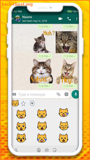 Crazy Cats Emoji Stickers screenshot