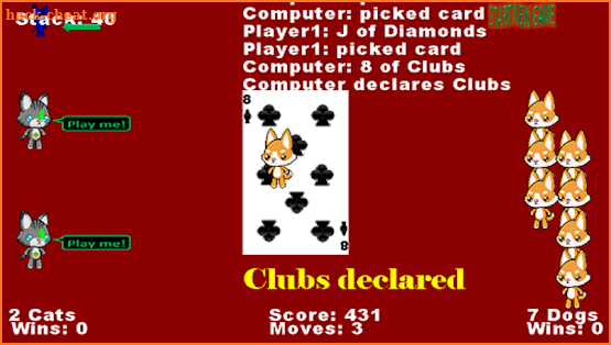 Crazy Eights - Cats And Dogs screenshot