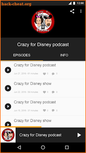 Crazy for Disney podcast screenshot