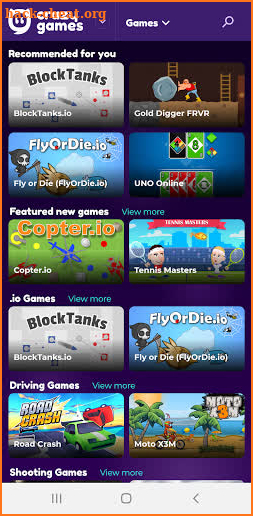 Crazy Games - Remastered For App screenshot