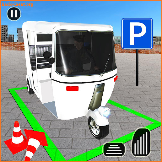 Crazy Tuk Tuk Parking: City Rickshaw Racing Driver screenshot