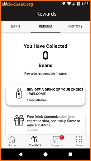 Cream and Coffee Rewards screenshot