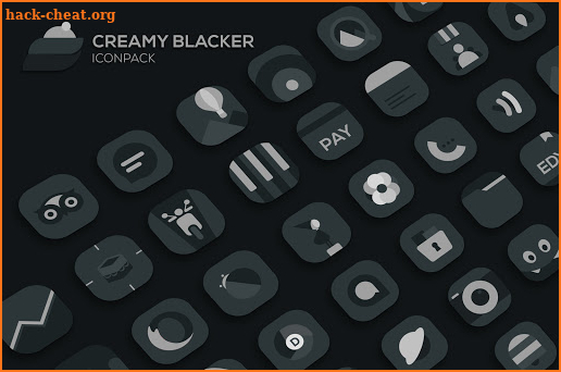 Creamy Blacker : icon pack screenshot
