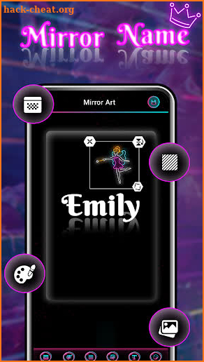 Creative Mirror Name Art DP screenshot