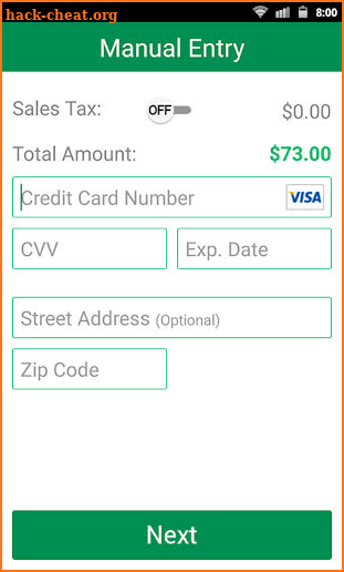 Credit Card Reader screenshot