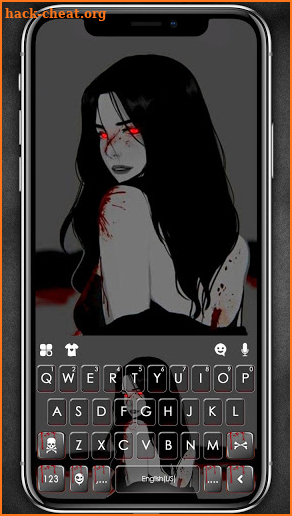 Creepy Bloody Woman Keyboard Theme screenshot