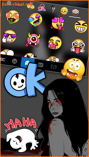 Creepy Bloody Woman Keyboard Theme screenshot