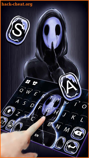 Creepy Hoodie Ghost Keyboard Background screenshot
