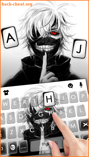 Creepy Mask Man Keyboard Theme screenshot
