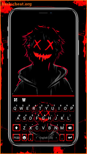 Creepy Maskman Keyboard Background screenshot