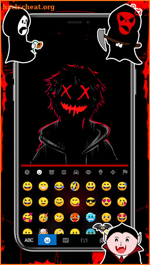 Creepy Maskman Keyboard Background screenshot