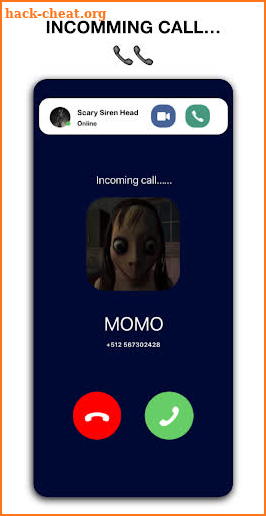 Creepy Momo📞 Talk video call + chat screenshot