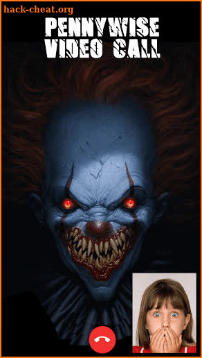 Creepy Pennywise video call bad killer clown prank screenshot