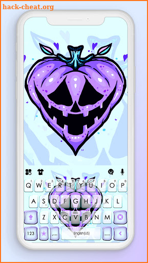 Creepy Pumpkin Keyboard Background screenshot
