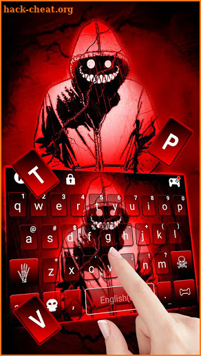Creepy Red Smile Keyboard Theme screenshot