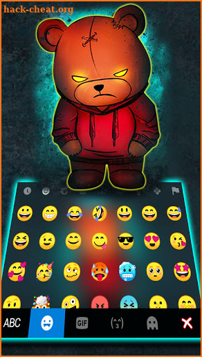 Creepy Teddy Bear Keyboard Background screenshot