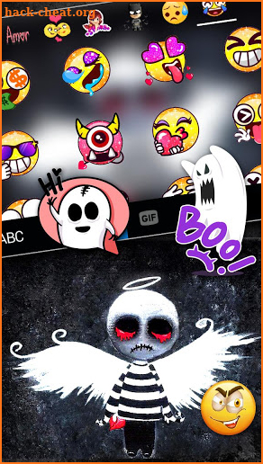 Creepy Voodoo Doll Keyboard Theme screenshot