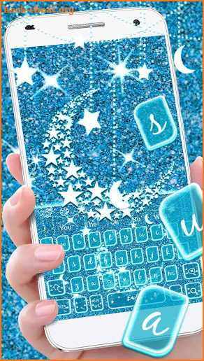 Crescent Glitter Moon Keyboard screenshot