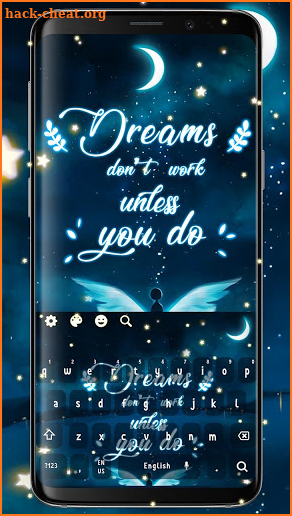 Crescent Moon Quote Keyboard Theme screenshot