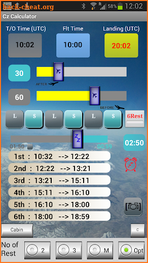 Crew Rest Calculator screenshot
