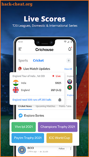 Cric House - Live Cricket App, Cricket Live, IPL screenshot