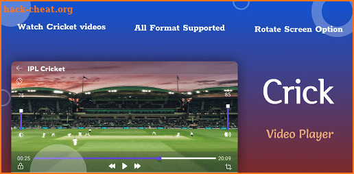 Crick Player - Watch Cricket HD Videos screenshot