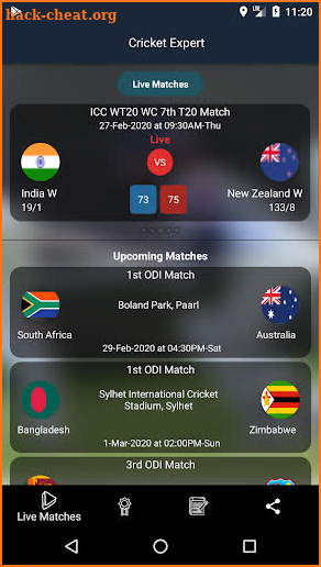 Cricket Expert -  live line screenshot