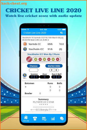 Cricket Live Line - Fastest Live Score and Session screenshot