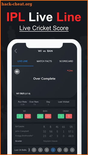 Cricket Live Score - IPL live score - Live Match screenshot