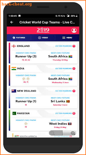 Cricket World Cup 2019 Live Match, Schedule & More screenshot