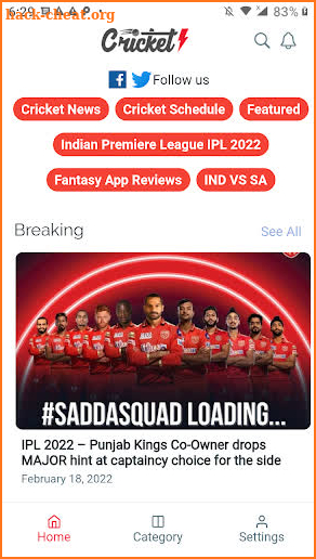 CricketInsta - IPL Score News screenshot