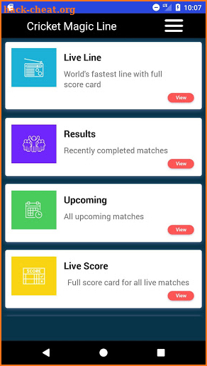 CricketScore - Cricket Magic Line screenshot
