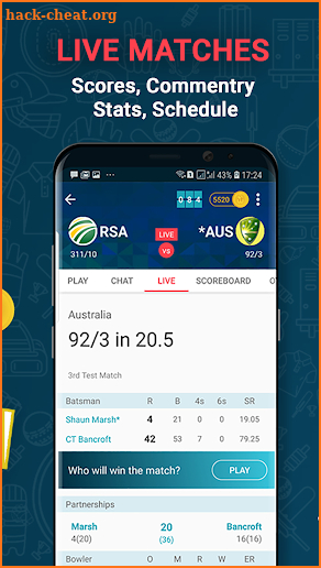 Cricnwin: Live Cricket Scores , Play, Chat for IPL screenshot