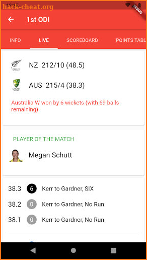 CricRed - Cricket Live Score screenshot