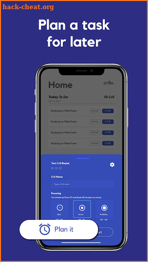 Crillo: Stay Focused & Be Productive screenshot