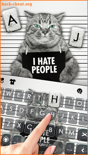 Criminal Cat Keyboard Theme screenshot